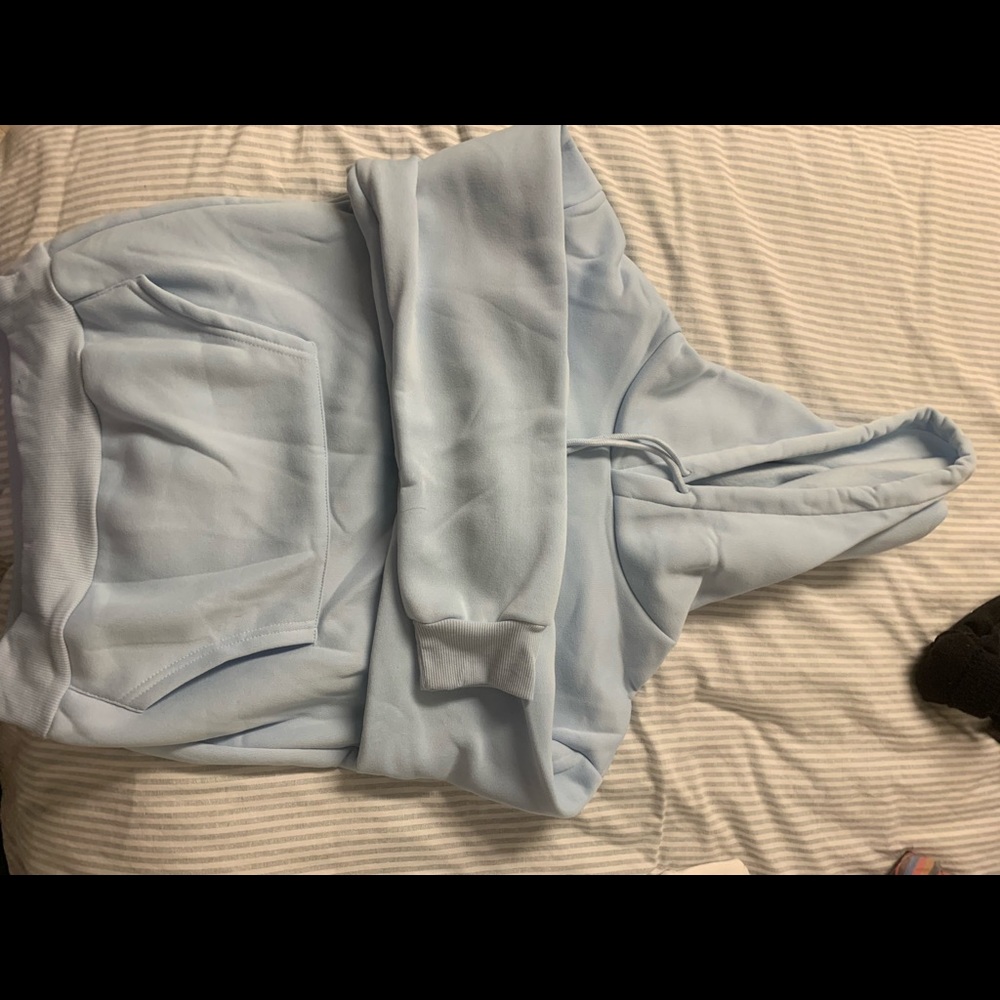 Blue hoodie